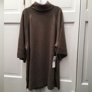 Lauren Ralph Lauren Brown Turtleneck Short Sleeve Sweater